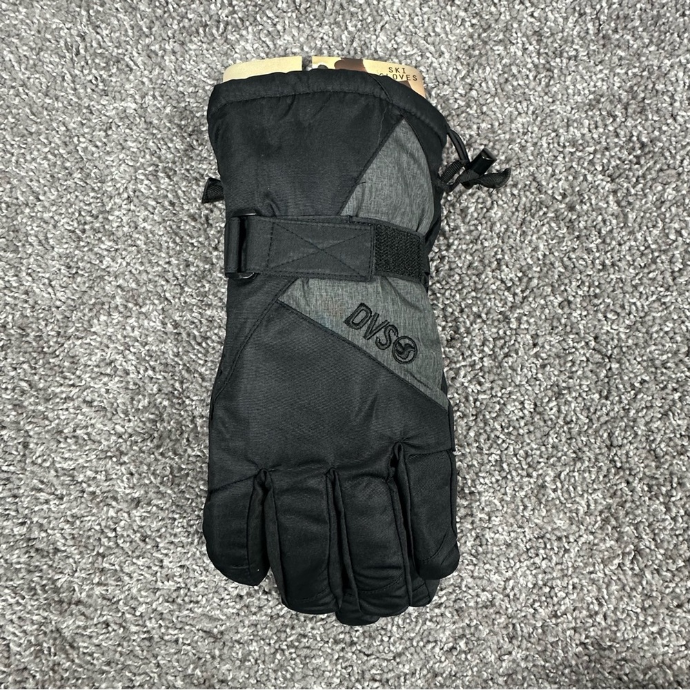 DVS Mens Water resistant Ski Snowboarding Winter Games Gloves Black Gray Sz L
